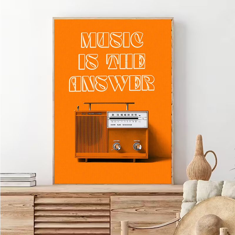 Audio Music Background Free - Lukisan Kanvas Tanpa Bingkai Seni Dinding