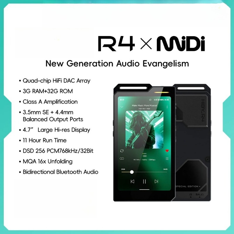 Audio Music Mp3 - R4 MiDi Versi ES9018Q2M*4 Android 12