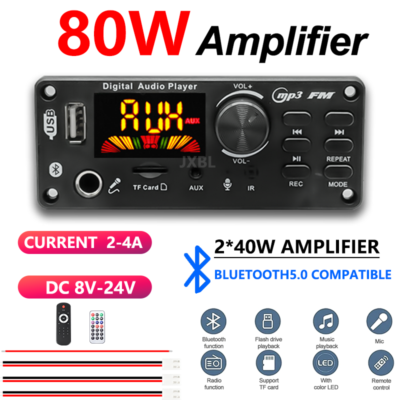 Audio Music Mp3 - Papan Dekoder MP3 Bluetooth 5.0 80W,