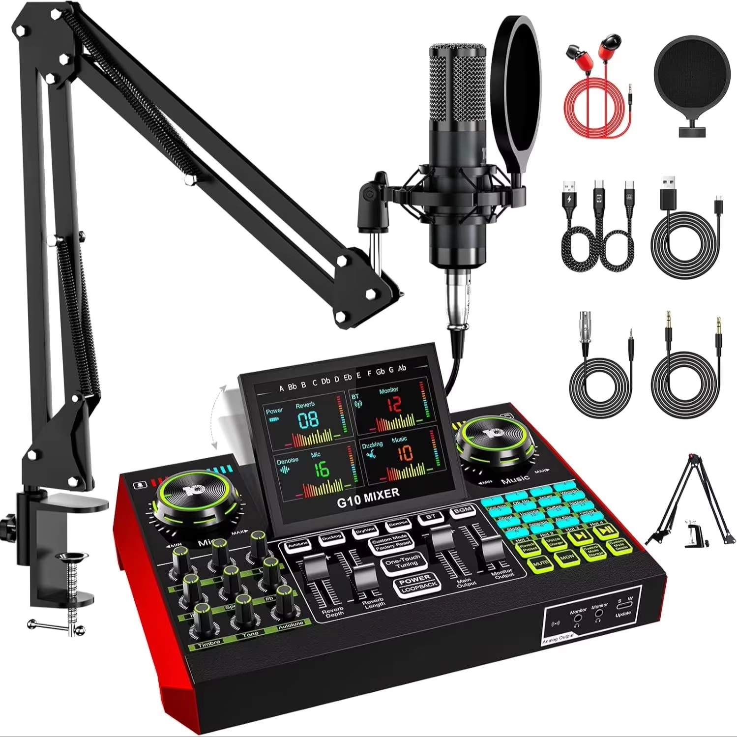 Audio And Music Mixer - Tenlamp G10 Antarmuka Audio Streaming Langsung,
