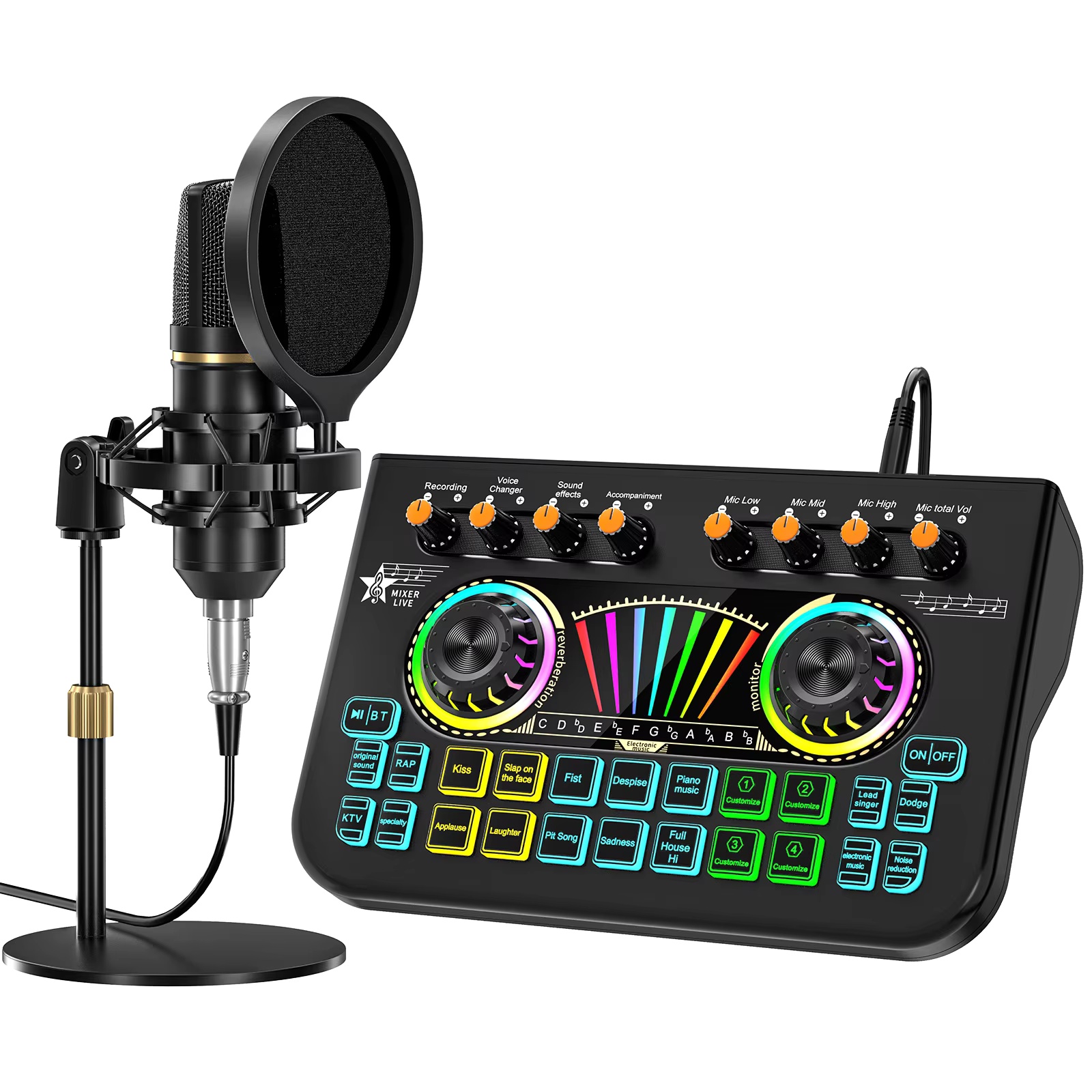 Audio And Music Mixer - Tenlamp X3 BM800 Paket Mikrofon Podcast