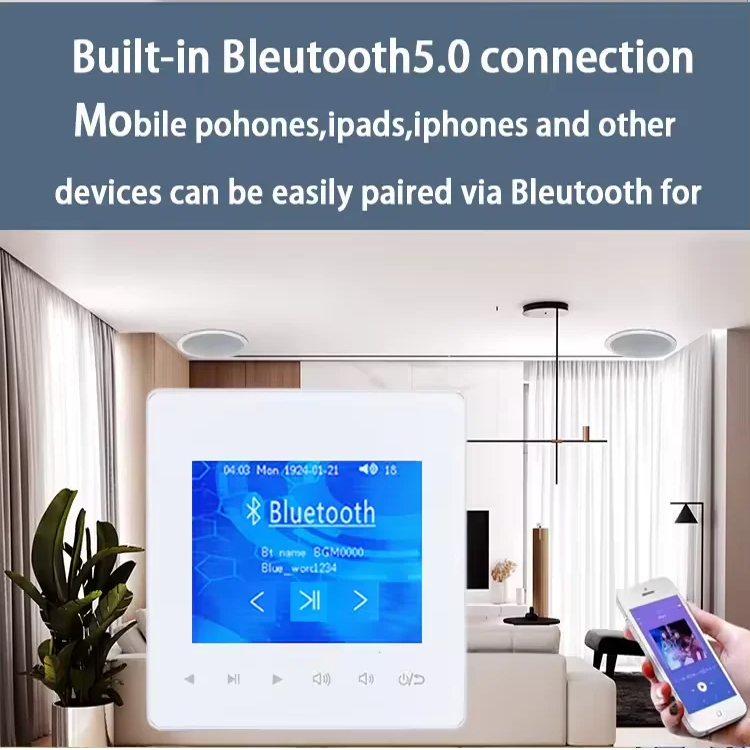 Amplifier Dinding Bluetooth ru - Audio Music Background Free ulasan dan harga