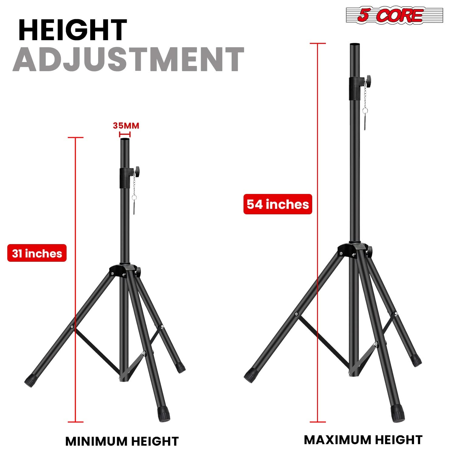 Statif Speaker 5 Core Adjustab - Speaker Stand Tripod ulasan dan harga