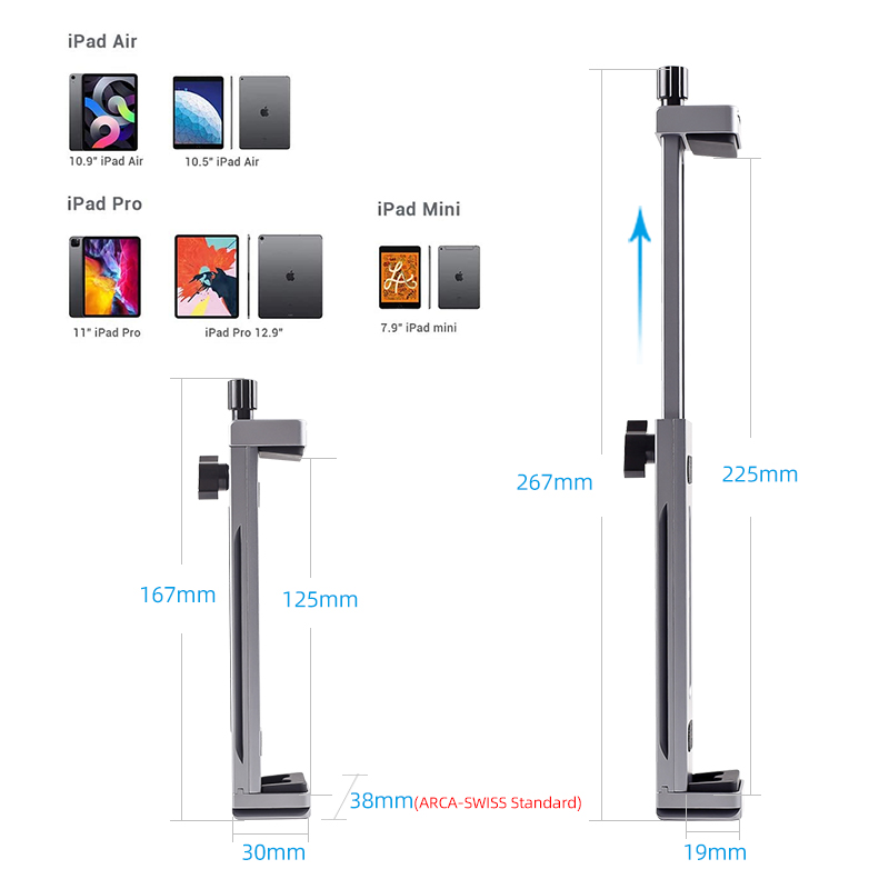 Pemegang ponsel Tablet, braket - Speaker Stand Tripod ulasan dan harga