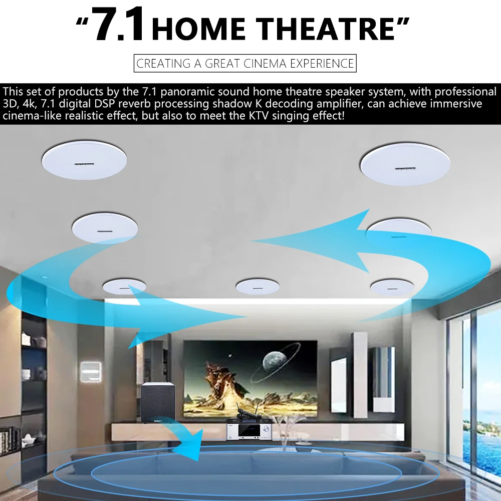 7.1 Set Speaker Plafon Home Th - Audio Music Background Free ulasan dan harga
