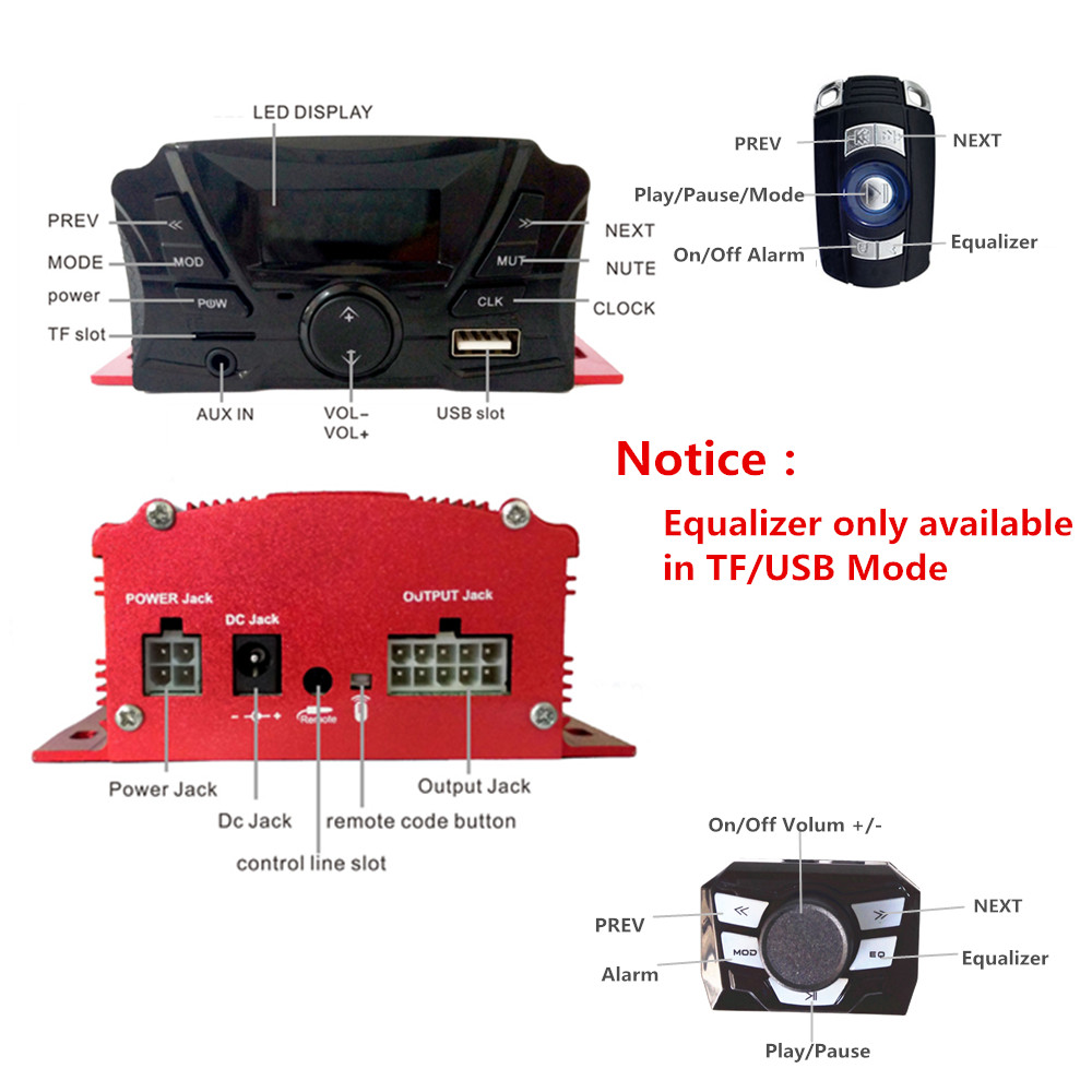 12V 4 Saluran UTV ATV Golf Car - Audio Music Mp3 ulasan dan harga