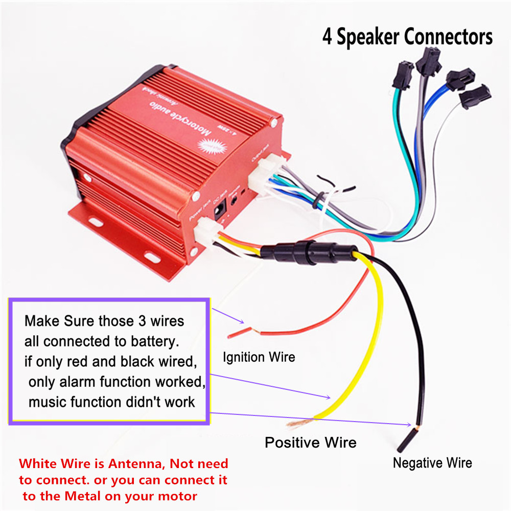 12V 4 Saluran UTV ATV Golf Car - Audio Music Mp3 ulasan dan harga