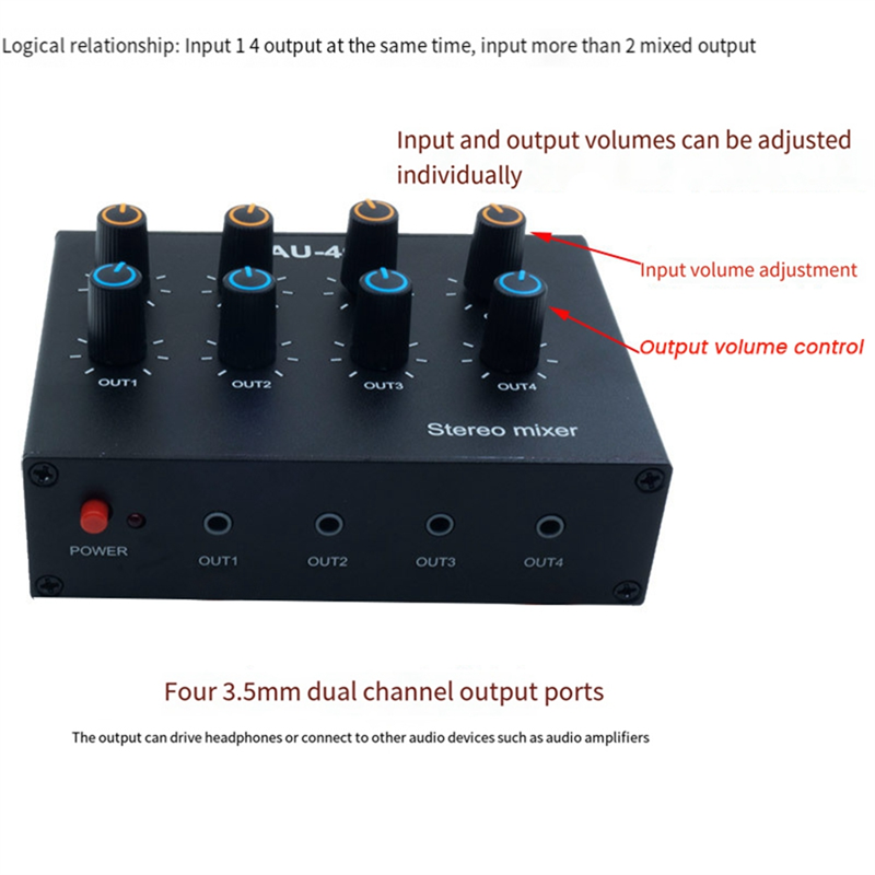 M07K-AU-404 Suara Stereo Empat - Audio And Music Mixer ulasan dan harga