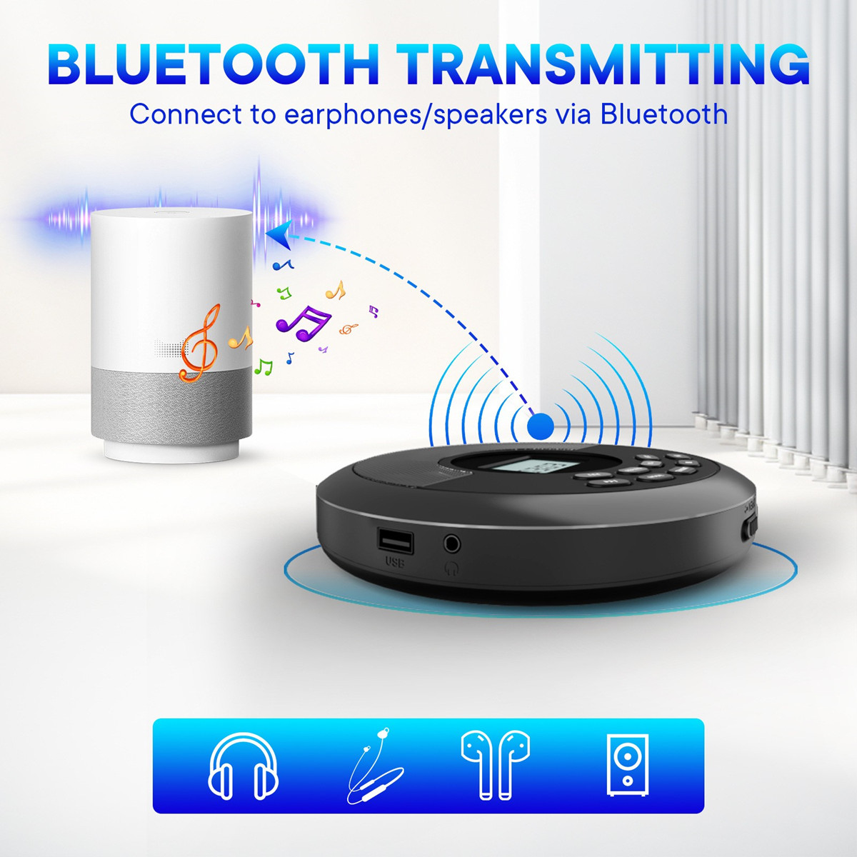 Mesin CD Disc Portabel Pemutar - Audio Music Mp3 Song ulasan dan harga