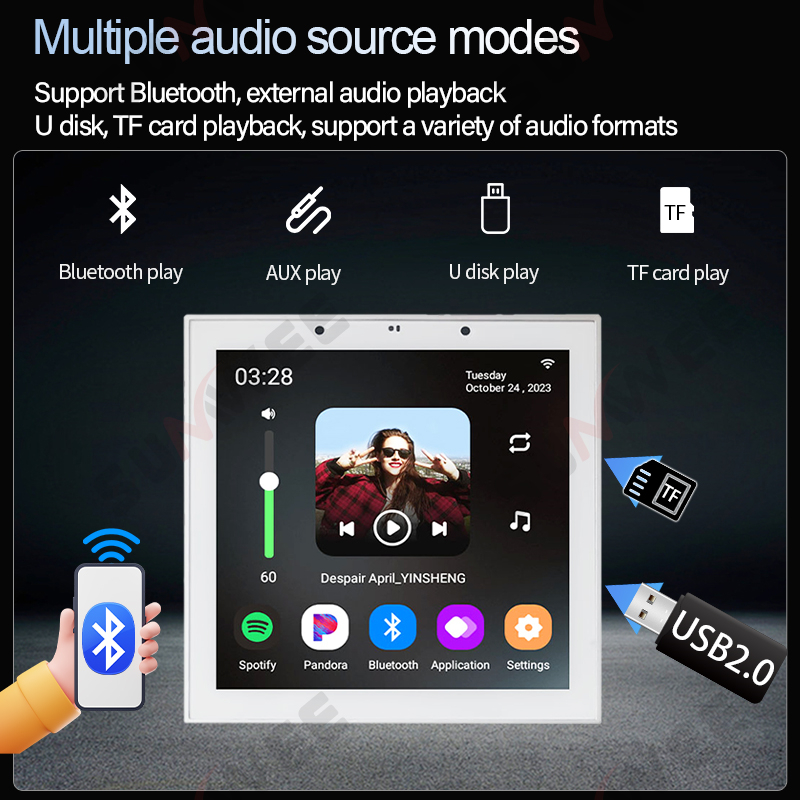 Penguat Audio Dinding Pintar W - Audio Music Background Free ulasan dan harga