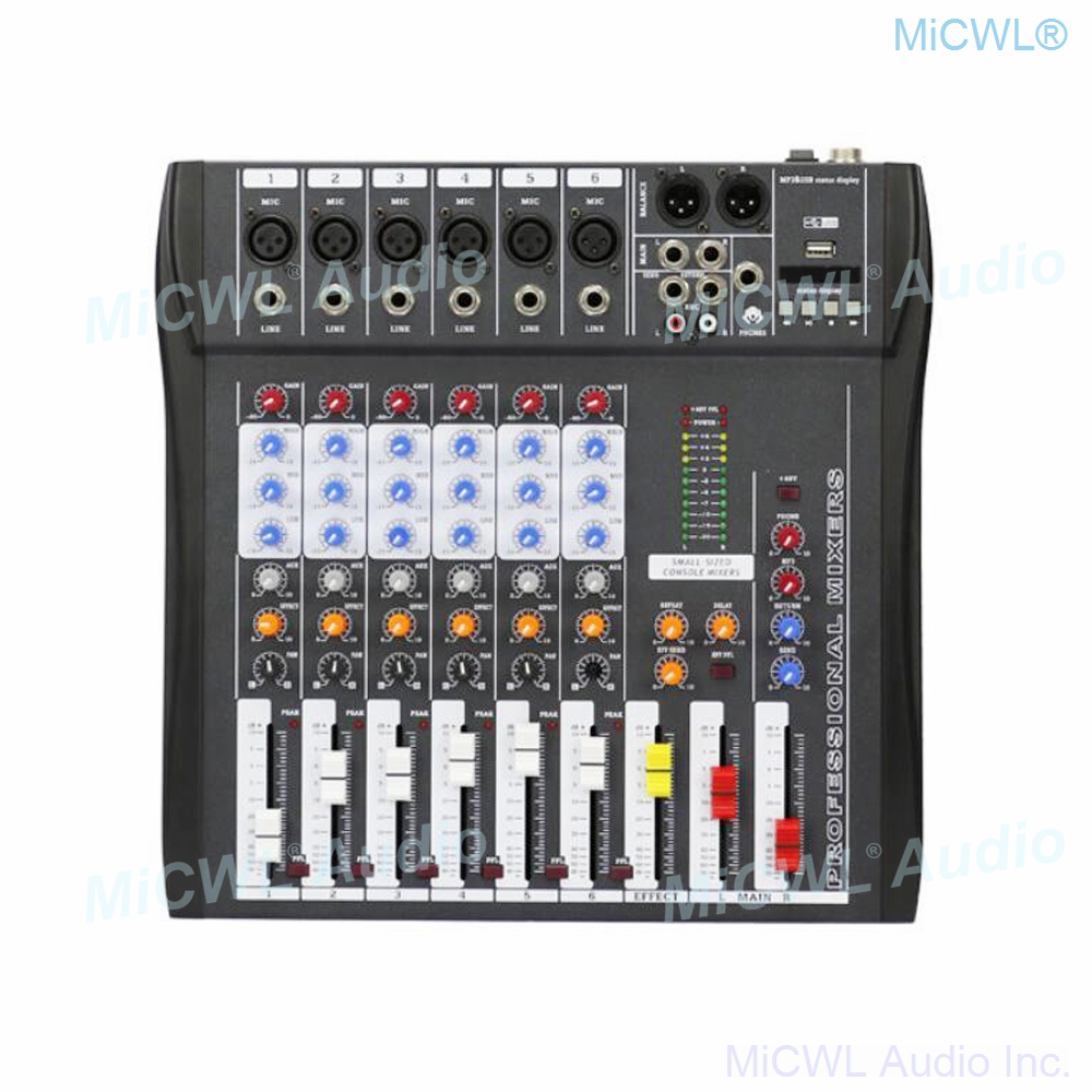Mixer Audio MiCWL 6 Channel Bl - Audio And Music Mixer ulasan dan harga