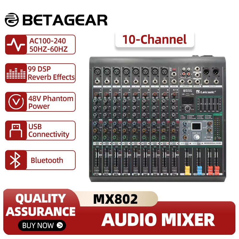 Konsol Pencampur Leicozic MX80 - Audio And Music Mixer ulasan dan harga
