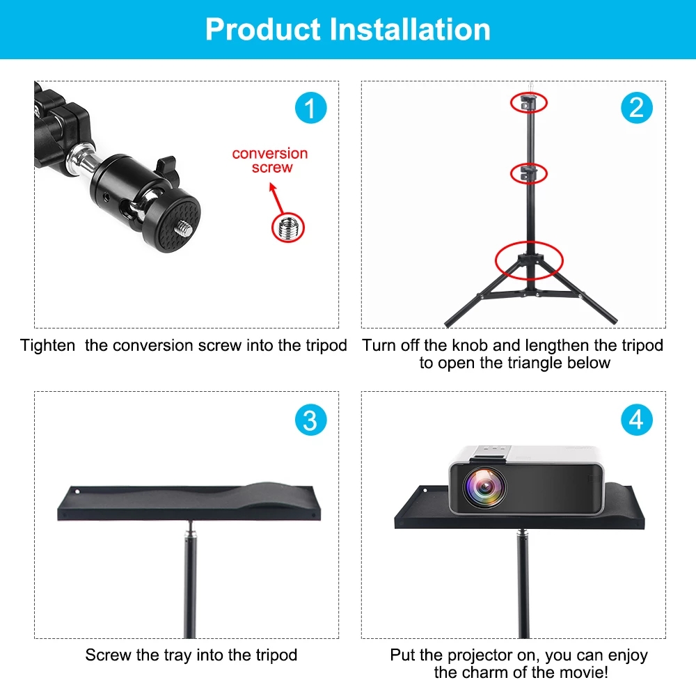 Proyektor Laptop portabel Univ - Speaker Stand Tripod ulasan dan harga