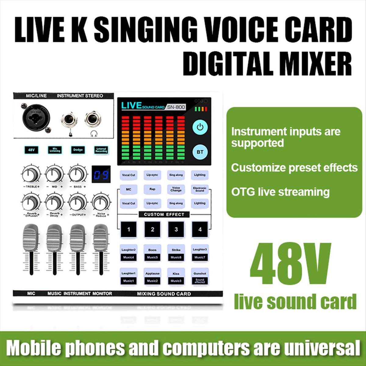 DTC5 SN800 Kartu Suara Live Pe - Audio And Music Mixer ulasan dan harga