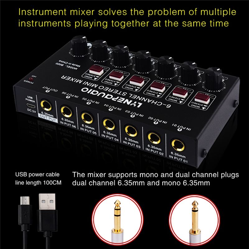 Mixer Audio Stereo 6 Saluran M - Audio And Music Mixer ulasan dan harga