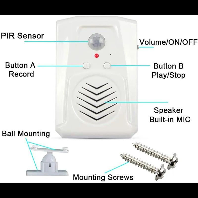 Sensor gerak PIR Mini, pengera - Audio Music Free Download ulasan dan harga